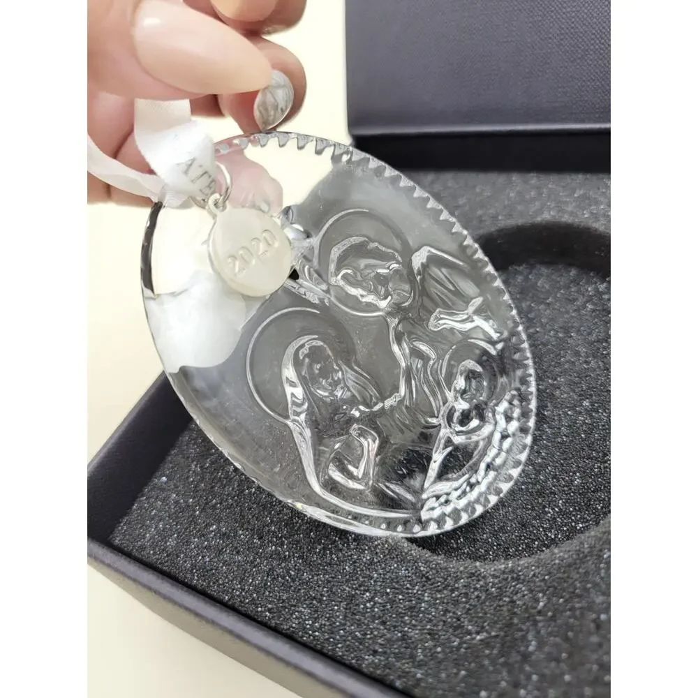 Waterford Nativity Ornament 2020 Clear Crystal Holy Family 470230